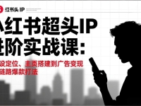小红书超头IP进阶实战课:从人设定位、主页搭建到广告变现的全链路爆款打法
