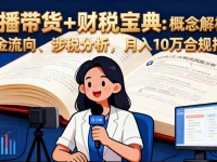 直播带货+财税宝典:概念解析、资金流向、涉税分析,月入10万合规指南
