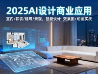 2025AI设计商业应用：室内/软装/建筑/景观，智能设计+效果图+动画实战