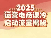 2025小红书运营电商课：新手实战＋冷启动＋流量揭秘