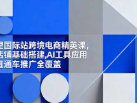 阿里国际站跨境电商精英课，从店铺基础搭建,AI工具应用到直通车推广全覆盖