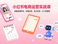 小红书电商运营实战课：涵盖直播带货、店铺运营、笔记运营、AI工具赋能