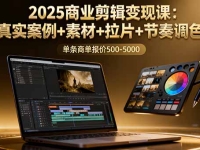 2025商业剪辑变现课：真实案例+素材+拉片+节奏调色，单条商单报价500-5000