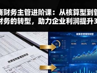 电商财务主管进阶课：从核算型到管理型财务的转型，助力企业利润提升30%