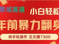 年前爆火项目，每单可以赚个300-2000，5天赚了7300
