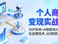 个人商业变现实战课：SOP系统+AI智能体24小自动化运营技术，从0到百万收入