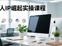 个人IP崛起实操课程，IP思维塑造+赛道精准调研+账号高变现搭建+内容创作