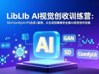 LibLIb AI视觉创收训练营：SD+ComfyUI+PS合成+案例，从生成到精修的全套AI视觉创作技能