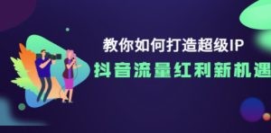 教你如何打造超级IP，抖音流量红利新机遇