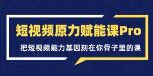 短视频原力赋能课Pro，把短视频能力基因刻在你骨子里的课