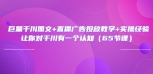 巨量千川图文+直播广告投放教学+实操经验：让你对千川有一个认知
