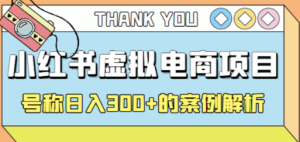 最新小红书项目-学科虚拟资料搞钱玩法，号称日入300+的案例解析
