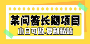 某问答长期项目，简单复制粘贴，10-20/小时，小白可做