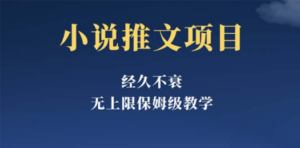 经久不衰的小说推文项目，单号月5-8k，保姆级教程，纯小白都能操作