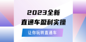 2023全新直通车·盈利实操：从底层，策略到搭建，让你玩转直通车