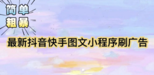 【简单粗暴】收费5980的最新抖音快手小程序掘金（详细教程）