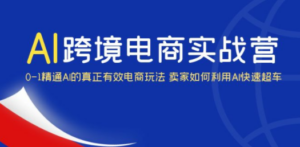 AI·跨境电商实操营：0-1精通Al的真正有效电商玩法 卖家如何利用Al快速超车