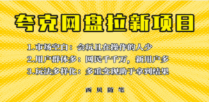 此项目外面卖398保姆级拆解夸克网盘拉新玩法，助力新朋友快速上手