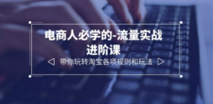 电商人必学的-流量实战进阶课：带你玩转淘宝各项规则和玩法（12节课）
