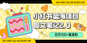 小红书图文笔记2.0玩法，日引100+精准粉，卖小吃配方月入过10000（附配方）