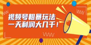 视频号粗暴玩法，一天利润大几千！