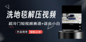 超冷门抖音短视频赛道-清洗地毯解压视频-简单无脑怼作品（教程+素材）