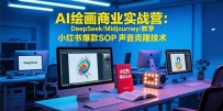 AI绘画商业实战营：DeepSeek/Midjourney/教学 小红书爆款SOP 声音克隆技术