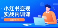 小红书变现实战内训课，0-1实现小红书-IP变现 底层逻辑/实战方法/训练结合