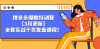 拼多多爆款特训营【3月更新】，全套实战干货​复盘课程