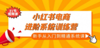 小红书电商进阶系统训练营：新手从入门到精通系统课（21节视频课）