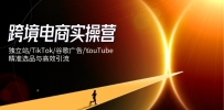 跨境电商实操营：独立站/TikTok/谷歌广告/YouTube，精准选品与高效引流