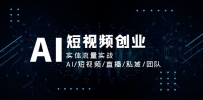 AI短视频创业，实体流量实战，AI/短视频/直播/私域/团队