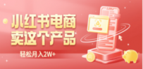 小红书无货源电商0门槛开店，卖这个品轻松实现月入2W
