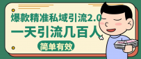 小红书爆款精准私域引流2.0 一天加几百人