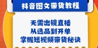 抖音图文&带货实操：无需出镜直播，从选品到开单，掌握短视频带货秘诀
