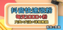 快速涨粉技术（女粉）抖音快手小红书，粉丝=变现