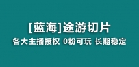 抖音途游切片蓝海项目，提供授权和素材，长期稳定，月入过万