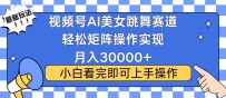 视频号蓝海赛道玩法，当天起号，拉爆流量收益，小白也能轻松月入30000+