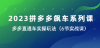 2023拼多多飙车系列课，多多直通车实操玩法（6节实战课）
