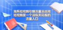 淘系短视频引爆流量实战班，短视频是一个没有天花板的流量入口
