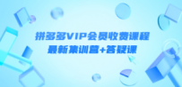 某社群·拼多多VIP会员收费课程，最新集训营+答疑课-价值3299元