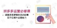 拼多多运营必修课：涵盖底层逻辑到活动起爆，全方位提升运营能力