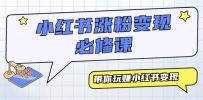 小红书涨粉变现必修教程，带你玩赚小红书变现