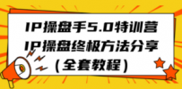 IP操盘手5.0特训营，IP操盘终极方法分享（全套教程）