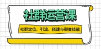 社群运营打卡计划：解锁社群定位、引流、搭建与裂变技能