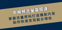 中视频流量变现课：掌握流量密码打造爆款内容，助你快速变现副业增收