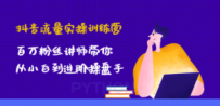 抖音流量实操训练营：百万粉丝讲师带你从小白到进阶操盘手