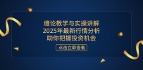 缠论教学与实操讲解，2025年最新行情分析，助你把握投资机会