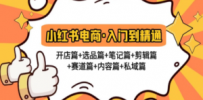 小红书电商入门到精通 开店篇+选品篇+笔记篇+剪辑篇+赛道篇+内容篇+私域篇