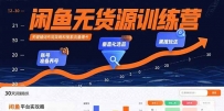 闲鱼无货源训练营：账号准备养号/垂直化选品/黑搜玩法，0基础30天盈利指南